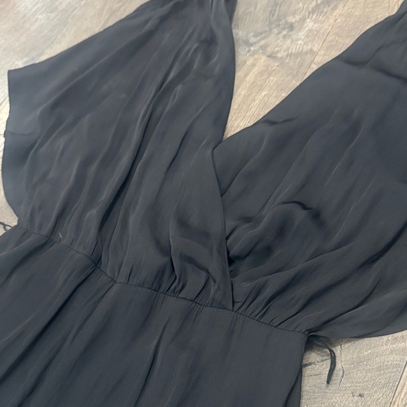 Express Black Silk Jumpsuit - Picture 2 of 6